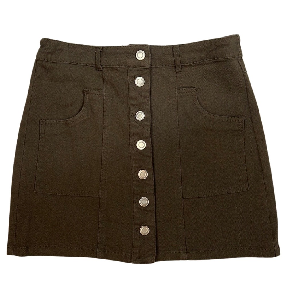 Altar’d State Button Up Mini Skirt with cargo pockets